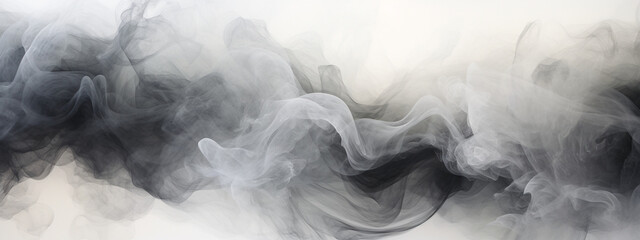 Abstract black and white smoke texture on light background
