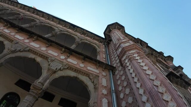 Mubarak Mandi Mahal in Jammu, featuring ornate wall architecture that reflects its historical significance