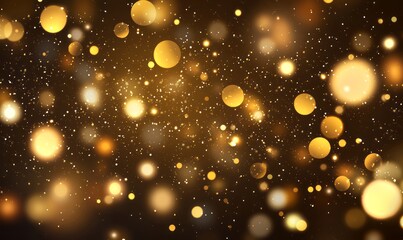 Golden Lights Sparkle Festive Background Design