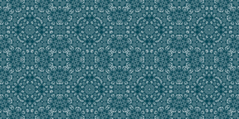 Christmas seamless pattern. Christmas background banner blue. Frost pattern. Happy New Year.