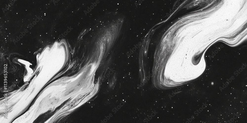 Aufkleber detailed texture of stellar wind patterns with swirling cosmic elements in a star-filled backdrop