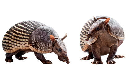Obraz premium Two Nine Banded Armadillos Wildlife Animals Nature Photography