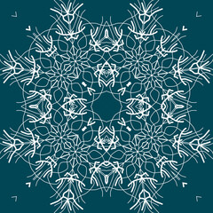 Christmas seamless pattern. Christmas background blue. Snowflake pattern. Happy New Year