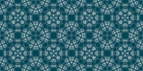 Christmas seamless pattern. Christmas background banner blue. Frost pattern. Happy New Year.