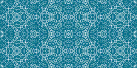 Christmas seamless pattern. Christmas background banner blue. Frost pattern. Happy New Year.