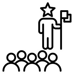 leadership single icon