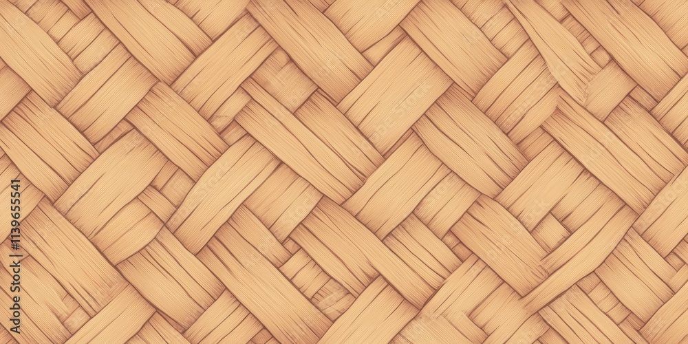 Aufkleber Detailed texture of woven grapevine baskets showcasing intricate patterns and craftsmanship with natural tones