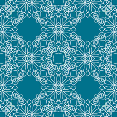 Christmas seamless pattern. Christmas background blue. Snowflake pattern. Happy New Year