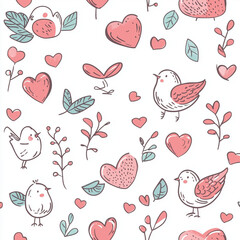 seamless pattern with birds