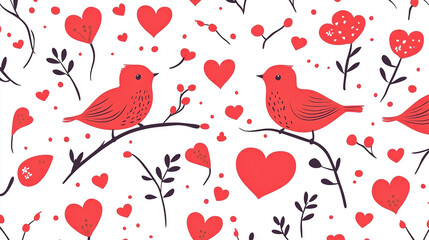 seamless pattern with birds