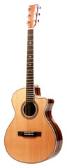 PNG An acoustic guitar white background string music.