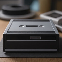 Obraz premium stereo player close up , realistic illustration