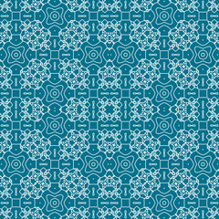 Christmas seamless pattern. Christmas background blue. Snowflake pattern. Happy New Year