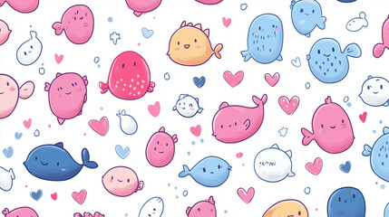 Fototapeta premium seamless easter pattern