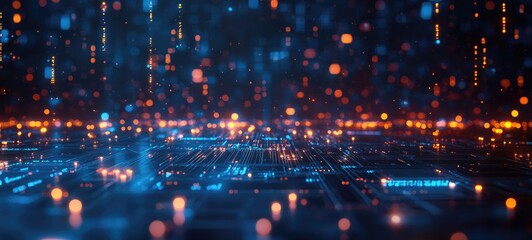 Obraz premium Abstract AI Technology Background Radiant Circuits