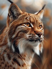 Obraz premium Fishing Cat, Wild Feline, Forest Predator in Nature