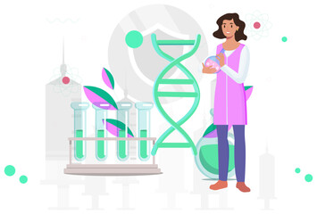 Fototapeta premium DNA Concept Illustration Stylish and Beautiful