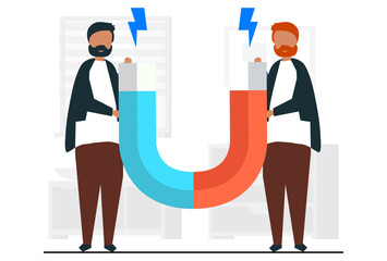 Magnet Concept Illustration Stylish and Beautiful