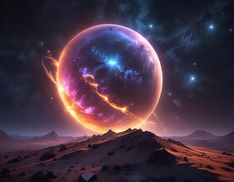 Cosmic background features an otherworldly glowing X , background, extraterrestrial, cosmic