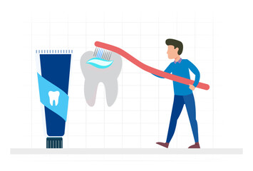 Tooth Brushes Concept Illustration Stylish and Beautiful