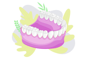 Teeth Concept Illustration Stylish and Beautiful