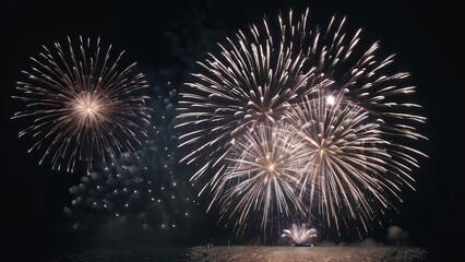 Fototapeta premium fireworks over the river