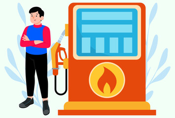 Fuel Concept Illustration Stylish and Beautiful