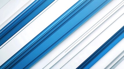 Fototapeta premium Abstract Diagonal Blue and White Stripes: A Modern Digital Illustration. AI Generated