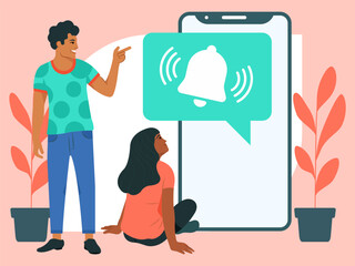 Reminder Concept Illustration Stylish and Beautiful