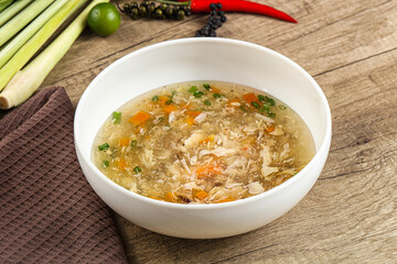 Asian gourmet crab soup with spices