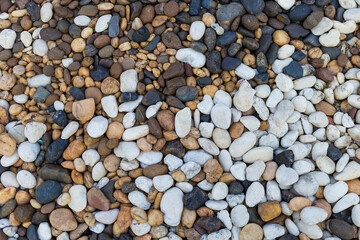 Pebble stone floor background, river pebble stone for garden decoration