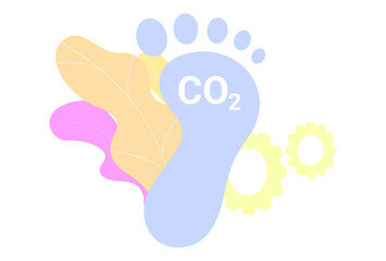 Carbon Footprint Concept Illustration Stylish and Beautiful