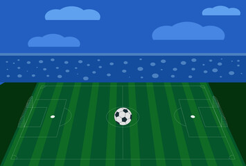 Football Field Concept Illustration Stylish and Beautiful