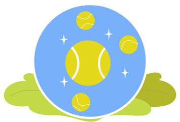 Fototapeta premium Tennis Ball Concept Illustration Stylish and Beautiful