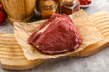 Raw beef piece for cooking