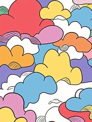 clouds and rainbow