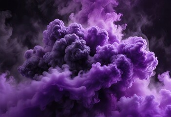 Fototapeta premium Ethereal and mysterious dark swirling smoke wave background with purple and black clouds , mystical aura, atmospheric, smoky