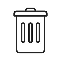 Trash icon vector image. Suitable for mobile apps, web apps and print media.