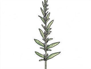 Fototapeta premium rosemary isolated on white