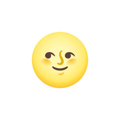 Smiling Moon Face Emoji  
