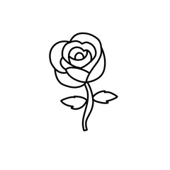 rose flower outline