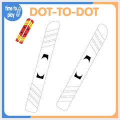children's educational game. logic game. connect the dots by numbers. handwriting training. coloring book. New Year. Christmas.	
