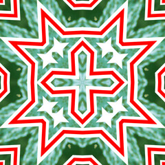 Seamless square pattern red and green. Christmas pattern green and red. Merry Christmas. Happy New Year.