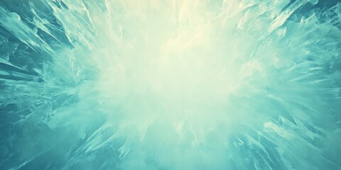 Banner design featuring icy crystals with contrasting empty space for creative projects and promotional use