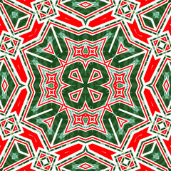 Seamless square pattern red and green. Christmas pattern green and red. Merry Christmas. Happy New Year.