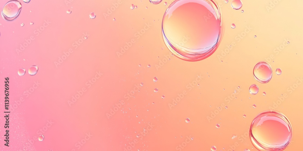Poster vibrant banner with water droplets enhancing the contrast of empty space for creative design element