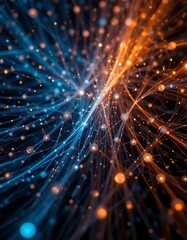 Textures resembling fiber optics with glowing endpoints