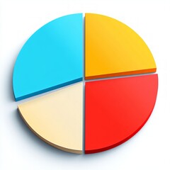 Fototapeta premium Customer Satisfaction Analysis Representation in Colorful Pie Chart