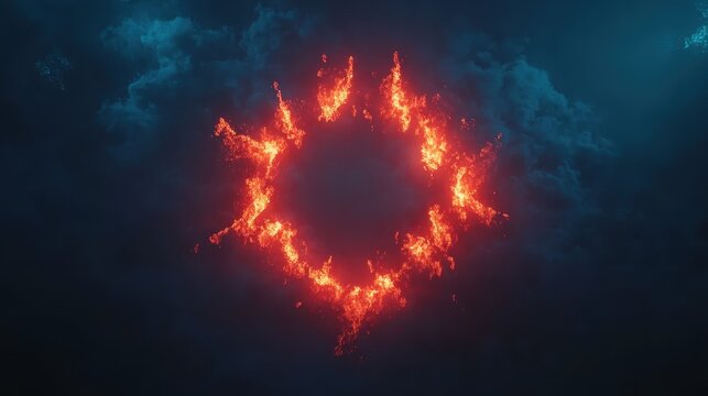 A minimalistic firework display on a black background, leaving space for messages in the center - Powered by Adobe