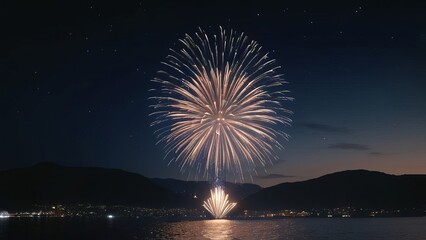 fireworks over the river
